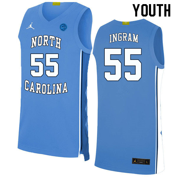 Youth #55 Harrison Ingram North Carolina Tar Heels College Basketball Jerseys Stitched Sale-Carolina